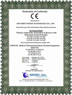 CE Certificate