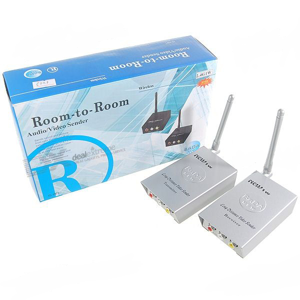 BADA 2.4GHz 1W AV Wireless TV Audio Video Transmitter and Receiver 150M Range