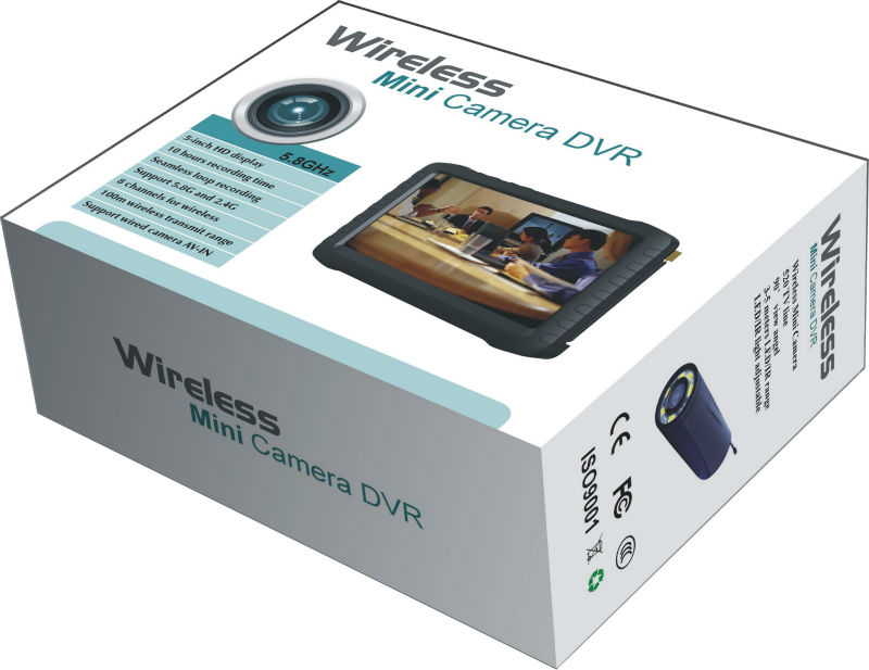 Wireless Pinhole Mini Cameras + 5.8GHz Wireless DVR Monitor Receiver Wireless Pinhole Mini Cameras + 5.8GHz Wireless DVR Monitor Receiver