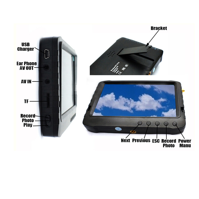 2.4Ghz 8chs wireless mini monitor with sun shield 2.4Ghz 8chs wireless mini monitor with sun shield