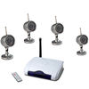 2.4Ghz Surveillance camera system Wireless , 4 security camera system network USB DVR Remote for sale