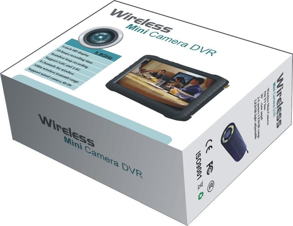 Wireless Borescope Camera With Paste Camera Seat + 2.4GHz wireless camera Mini HD DVR receiver monitor