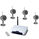 cheap 2.4Ghz Surveillance camera system Wireless , 4 security camera system network USB DVR Remote